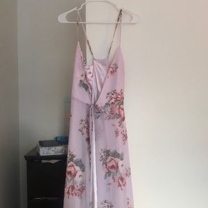 NWT Lulus Flowy Lavender Purple Floral Maxi